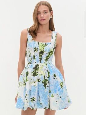 aje splendour mini dress Splendour Mini Dress-SILVER BLUE / 8